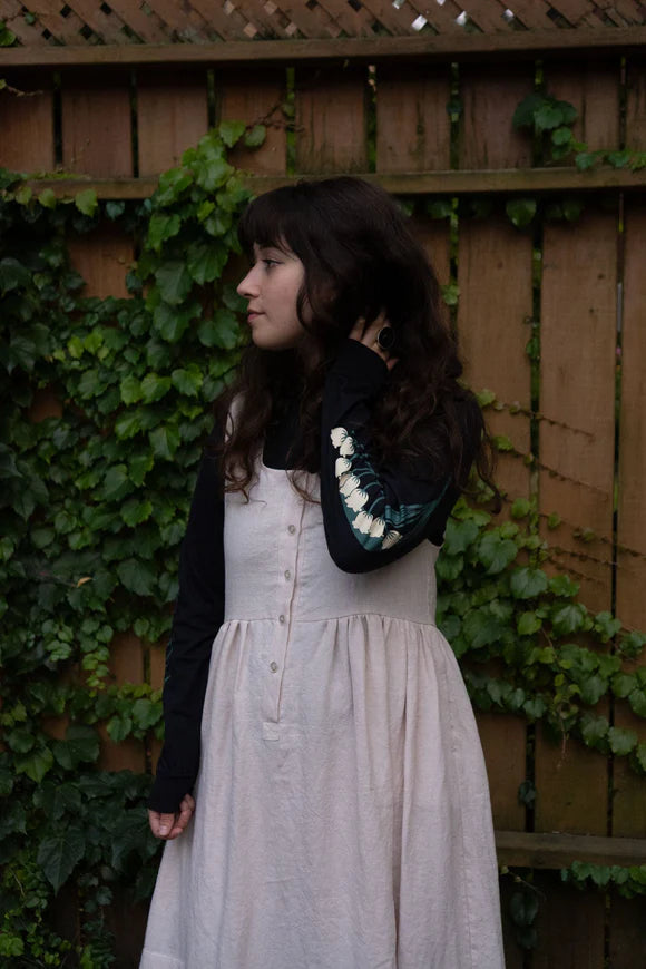 Lily of the Valley Long Sleeve Tee - Black