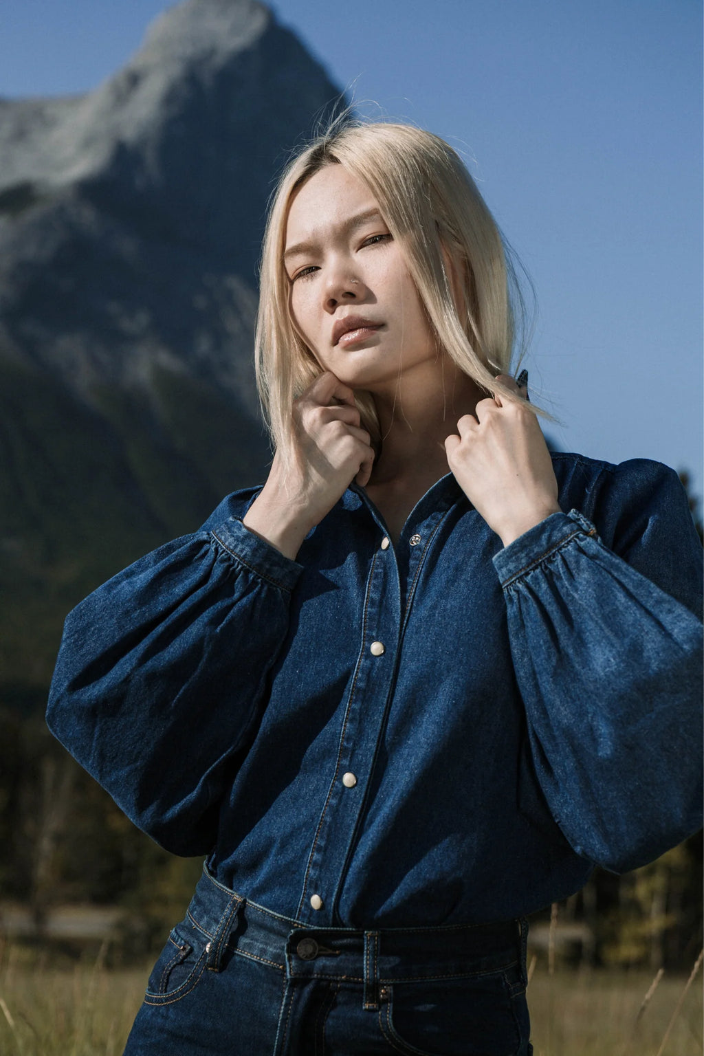 Louise Denim Shirt Dark Blue
