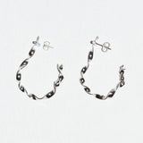 Twisted Ribbon Half Hoops - Medium