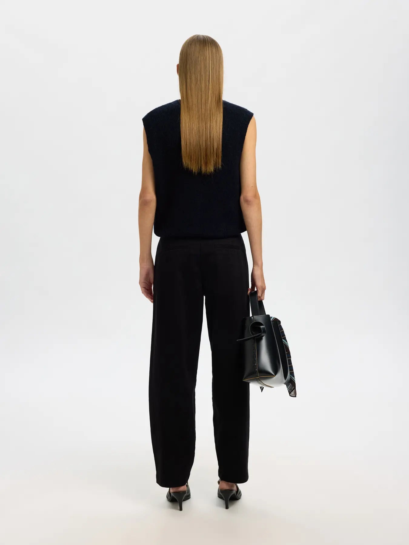 Lulu Button Vest - Dark Sapphire