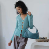 Nicolette Recycled Vegan Shoulder Hobo Bag - Slate