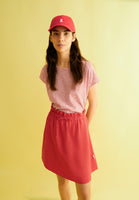 Oneliaa Lovely Stripes Organic Cotton T Shirt - Oatmilk/Coral Blush