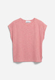 Oneliaa Lovely Stripes Organic Cotton T Shirt - Oatmilk/Coral Blush