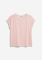 Oneliaa Lovely Stripes Organic Cotton T Shirt - Oatmilk/Deep Rosalilly