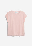 Oneliaa Lovely Stripes Organic Cotton T Shirt - Oatmilk/Deep Rosalilly