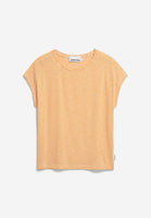 Oneliaa Lovely Stripes Organic Cotton T Shirt - Oatmilk/Light Tangerine