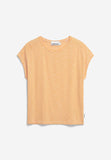 Oneliaa Lovely Stripes Organic Cotton T Shirt - Oatmilk/Light Tangerine