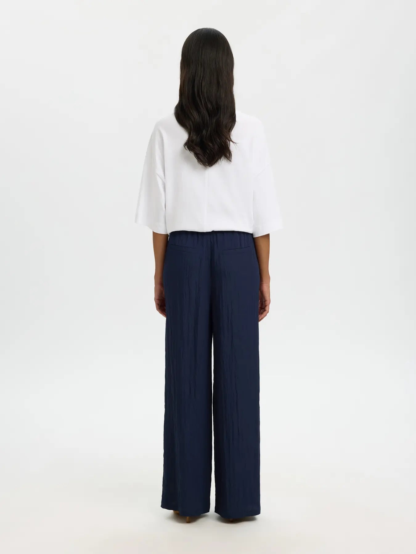 Fiona High Waisted String Pant - Dark Sapphire