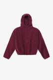 Polar Fleece Pullover Hoodie - Bordeaux