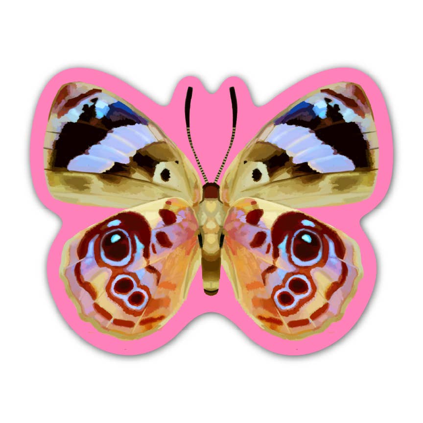 Pink Butterfly Sticker