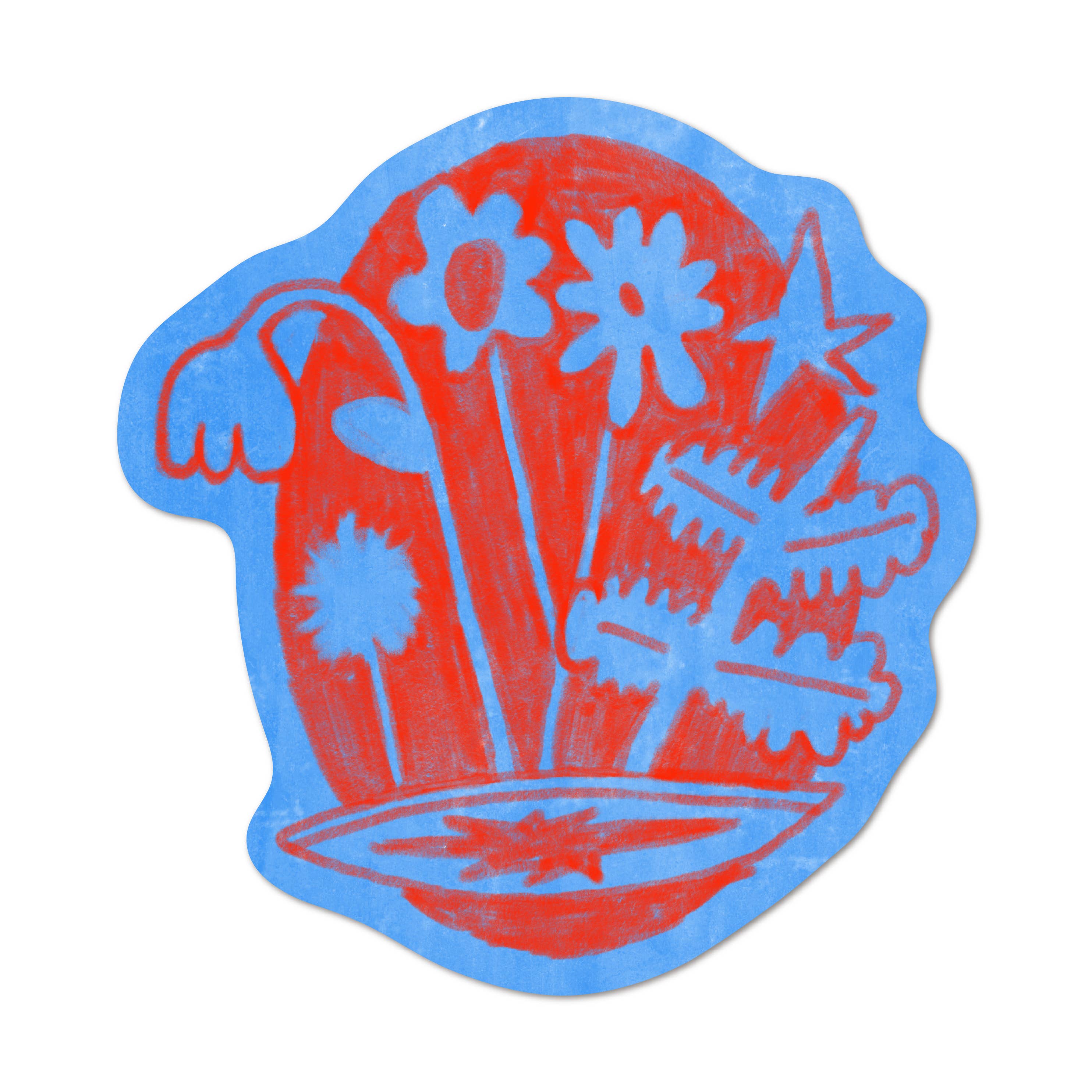 Red Flowers Sticker