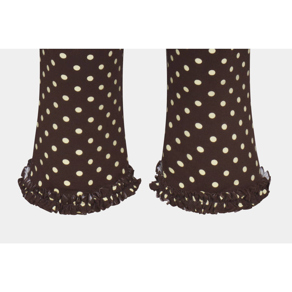 Ruffle Capri - Espresso Dot