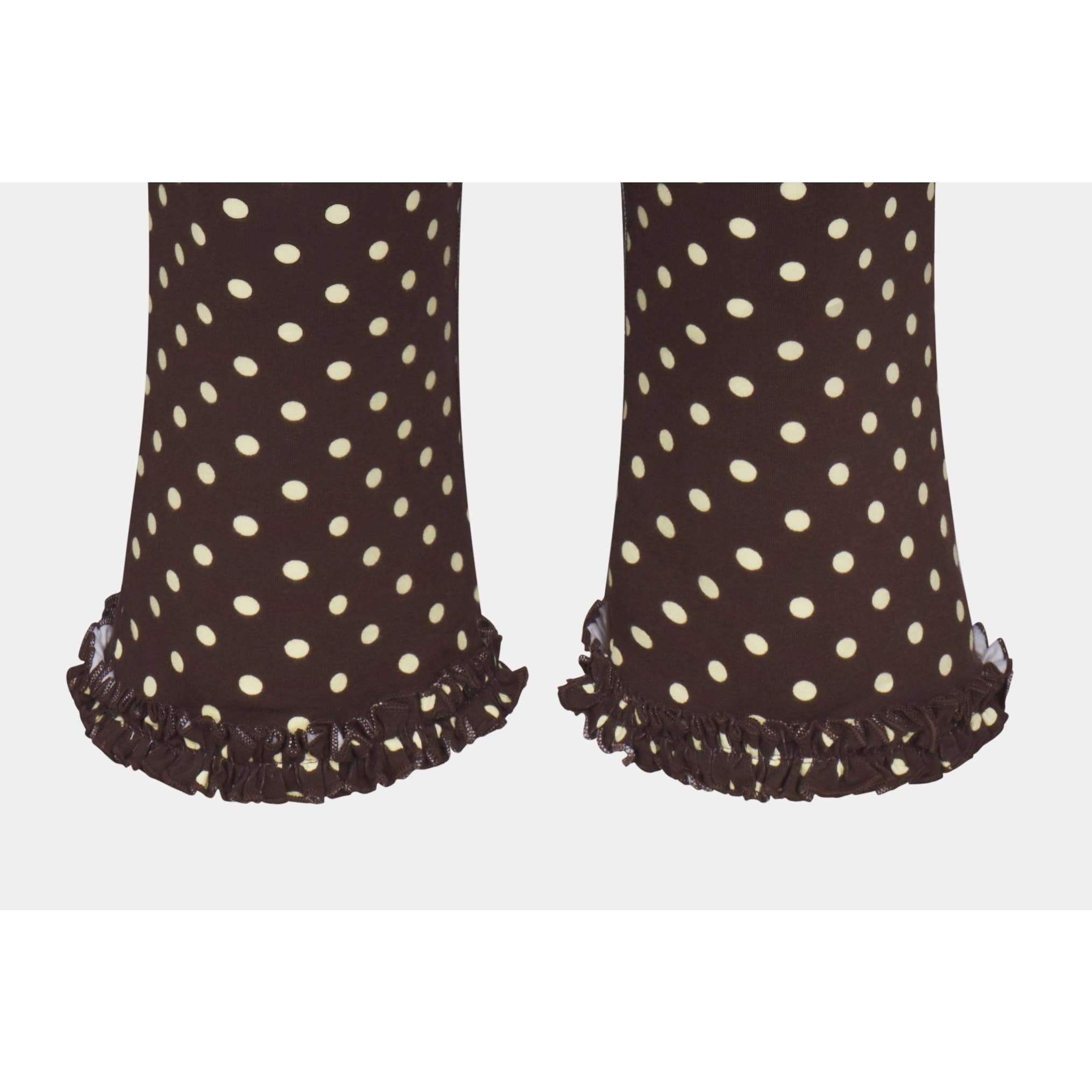Ruffle Capri - Espresso Dot