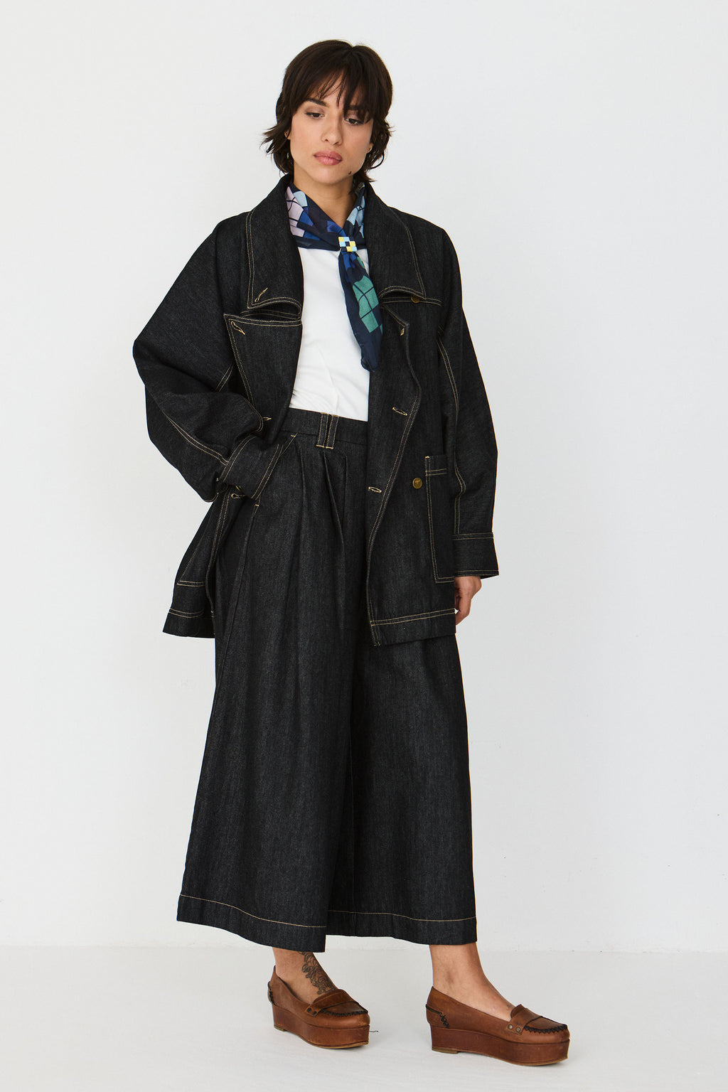 Saioa GOTS Trouser - Black Denim