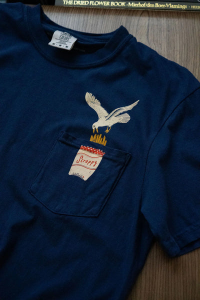Scrappy Seagull Pocket Tee - Navy