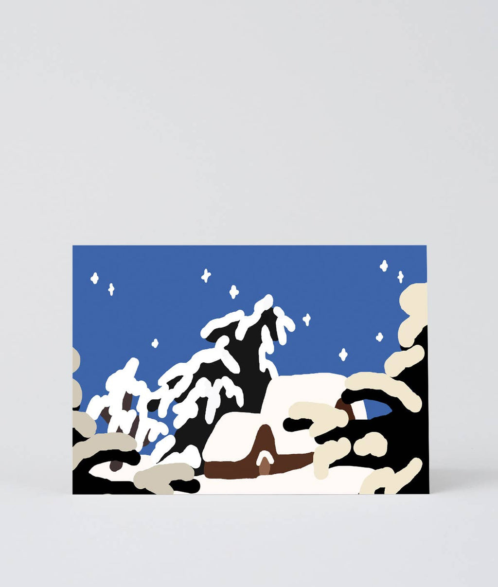 Snow Scene Holiday Greeting Card