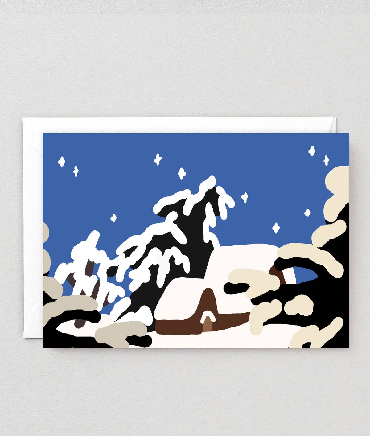 Snow Scene Holiday Greeting Card