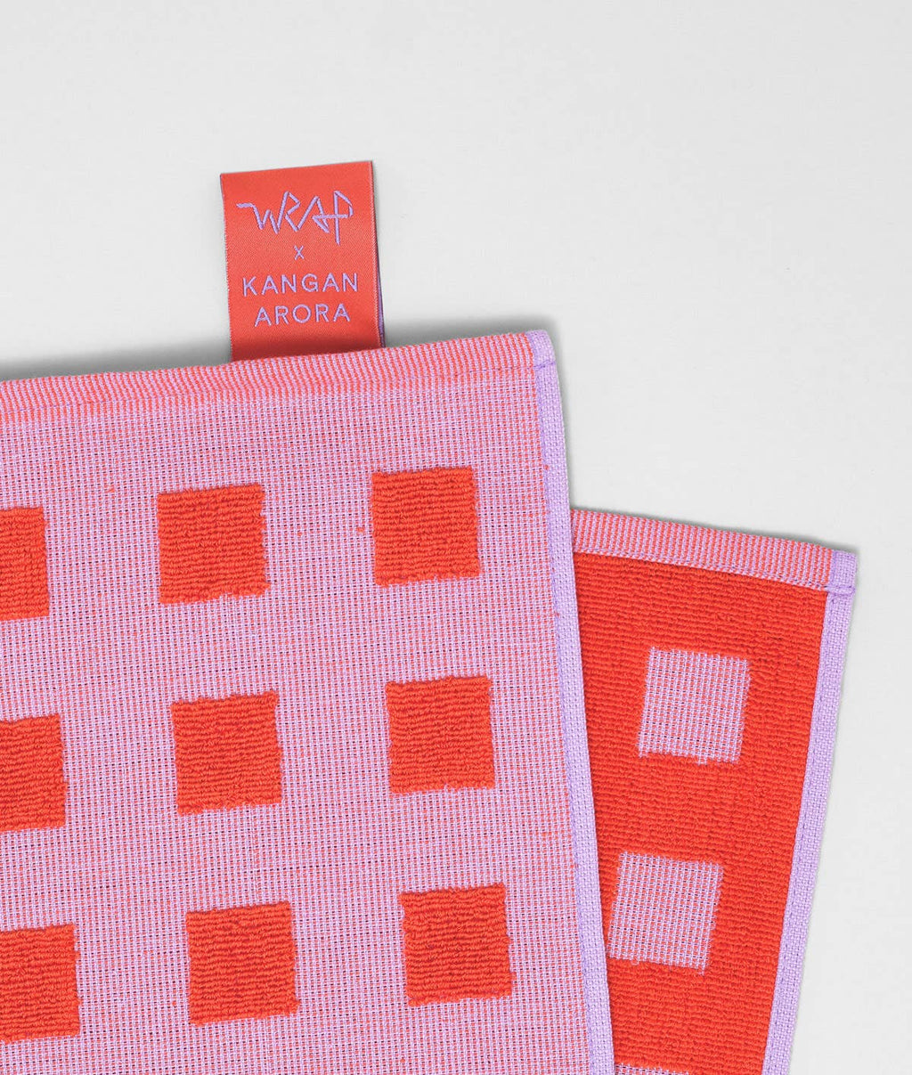 Squares Woven Tea Towel