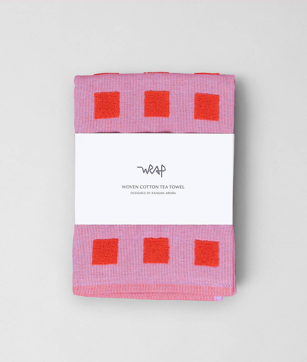 Squares Woven Tea Towel
