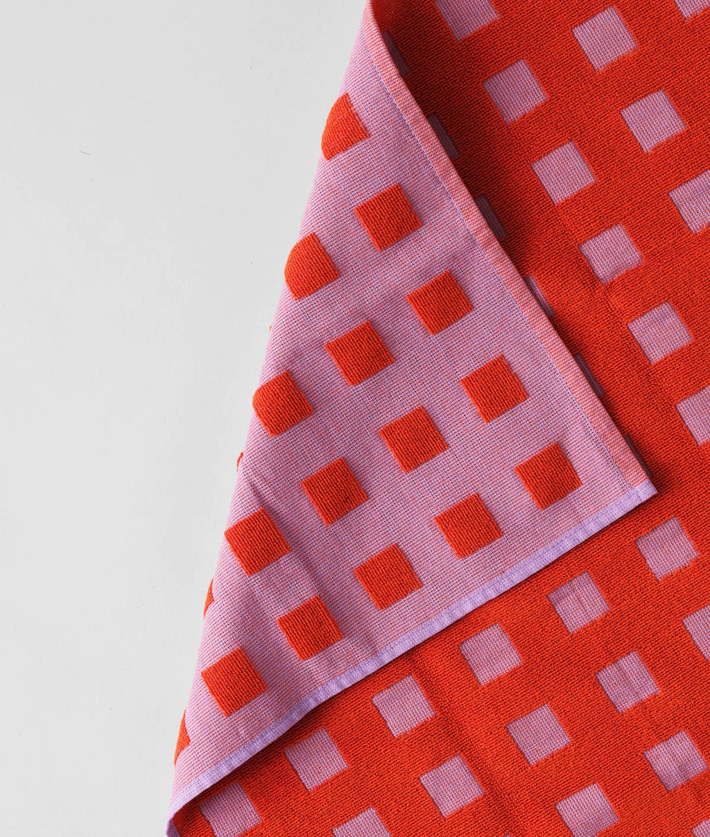 Squares Woven Tea Towel