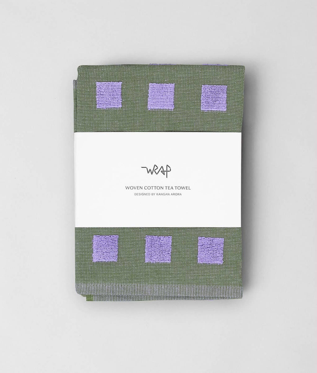Squares Woven Tea Towel