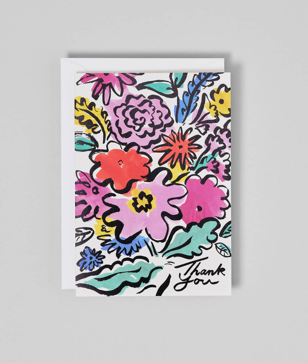 Thank You Flower Arrangement Greeting Card