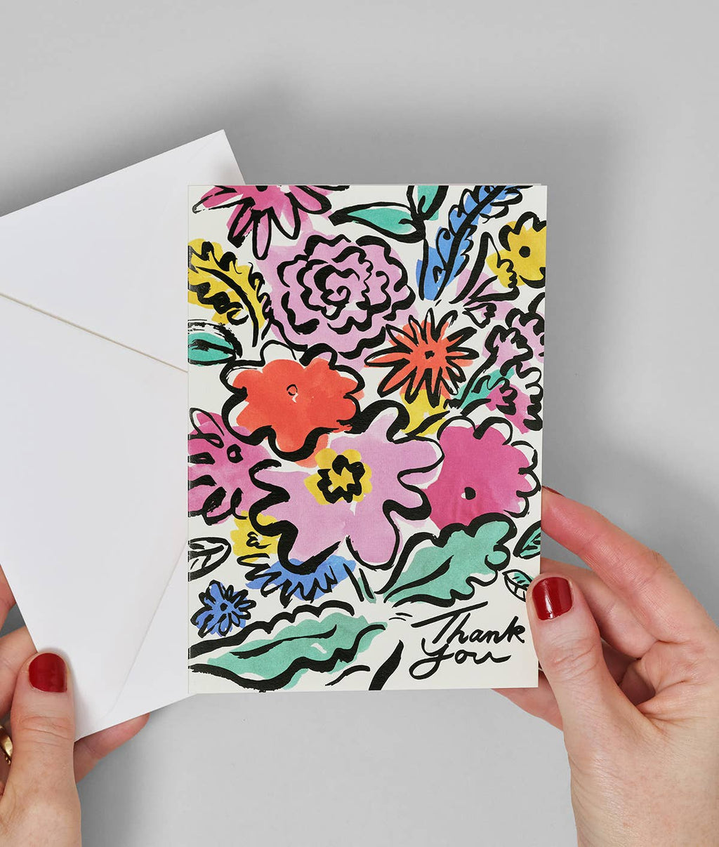 Thank You Flower Arrangement Greeting Card