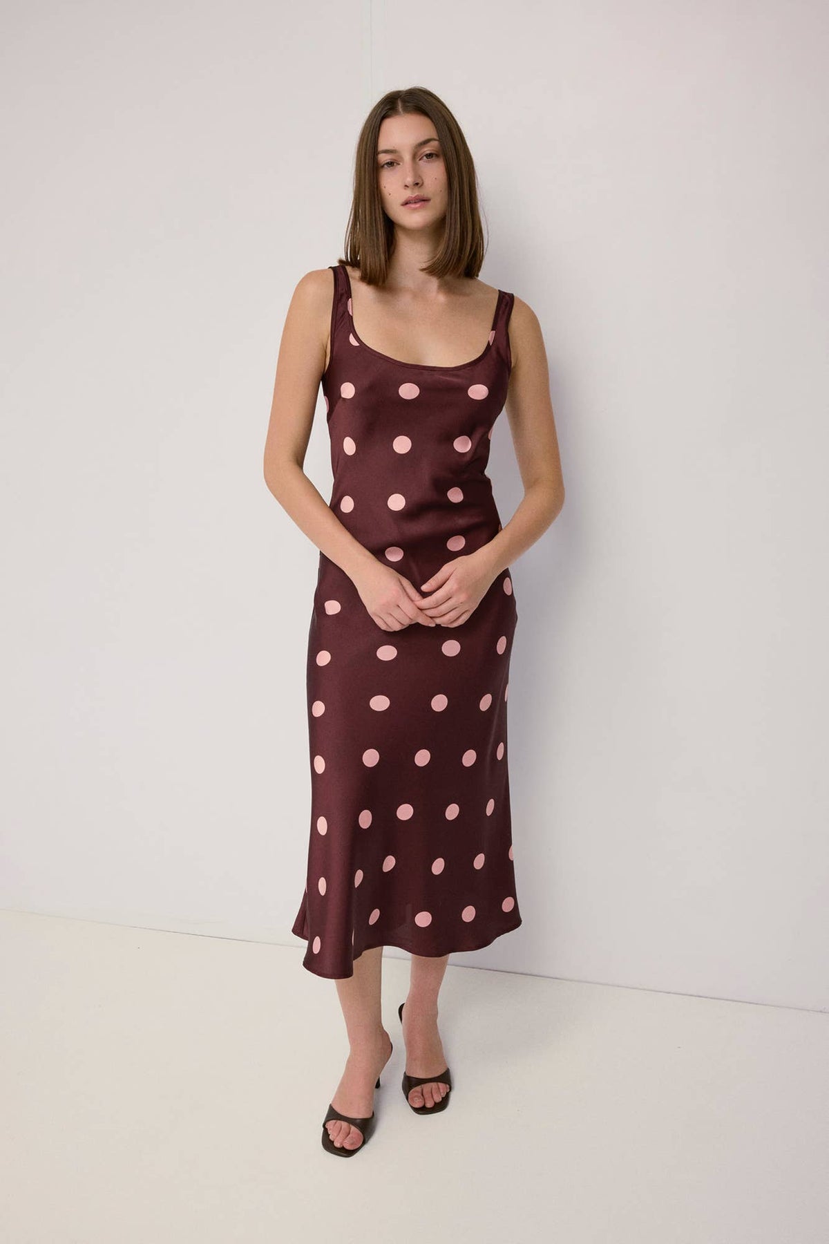 The Aria Dress - Burgundy/Pink