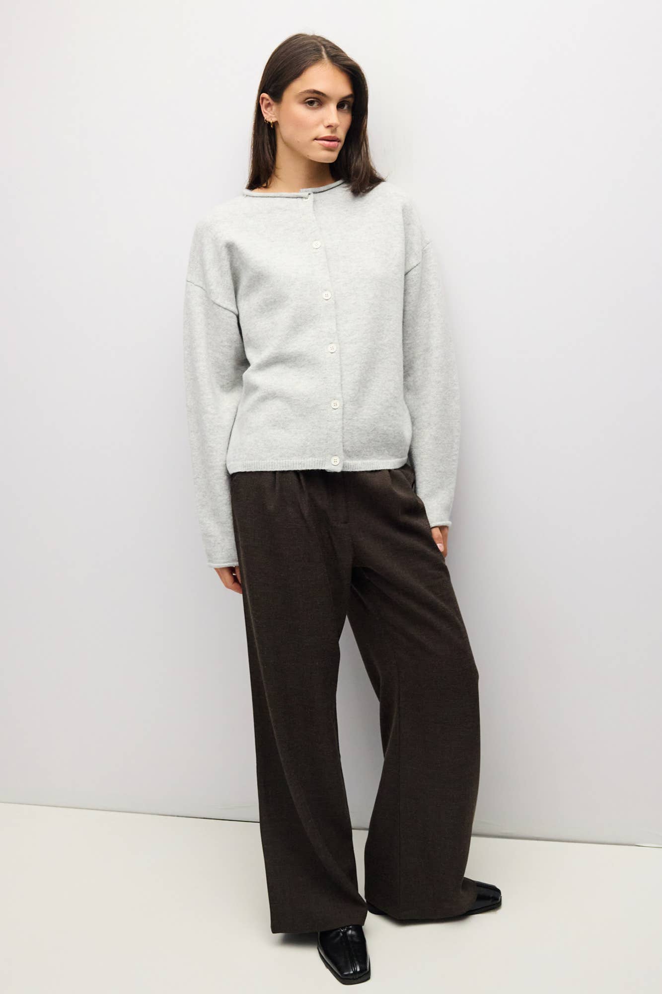 The Deanna Cardigan - Light Heather Grey