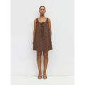 The Gabby Dress - Brown/Navy/Red