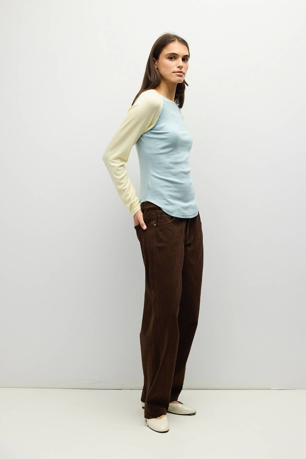 The Jillian Top - Blue/Yellow
