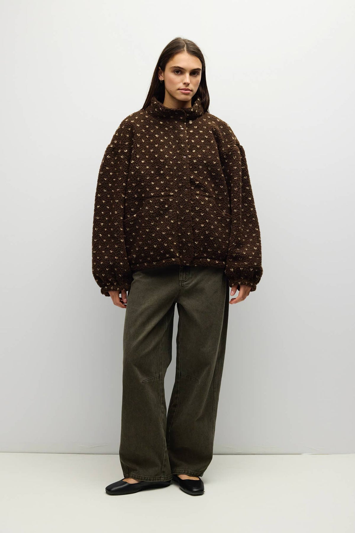The Leslie Jacket - Brown/Cream