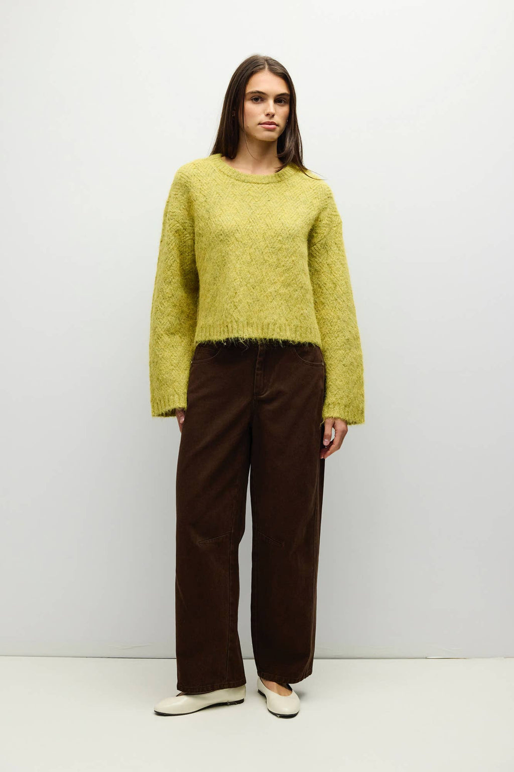 The Lila Sweater - Chartreuse