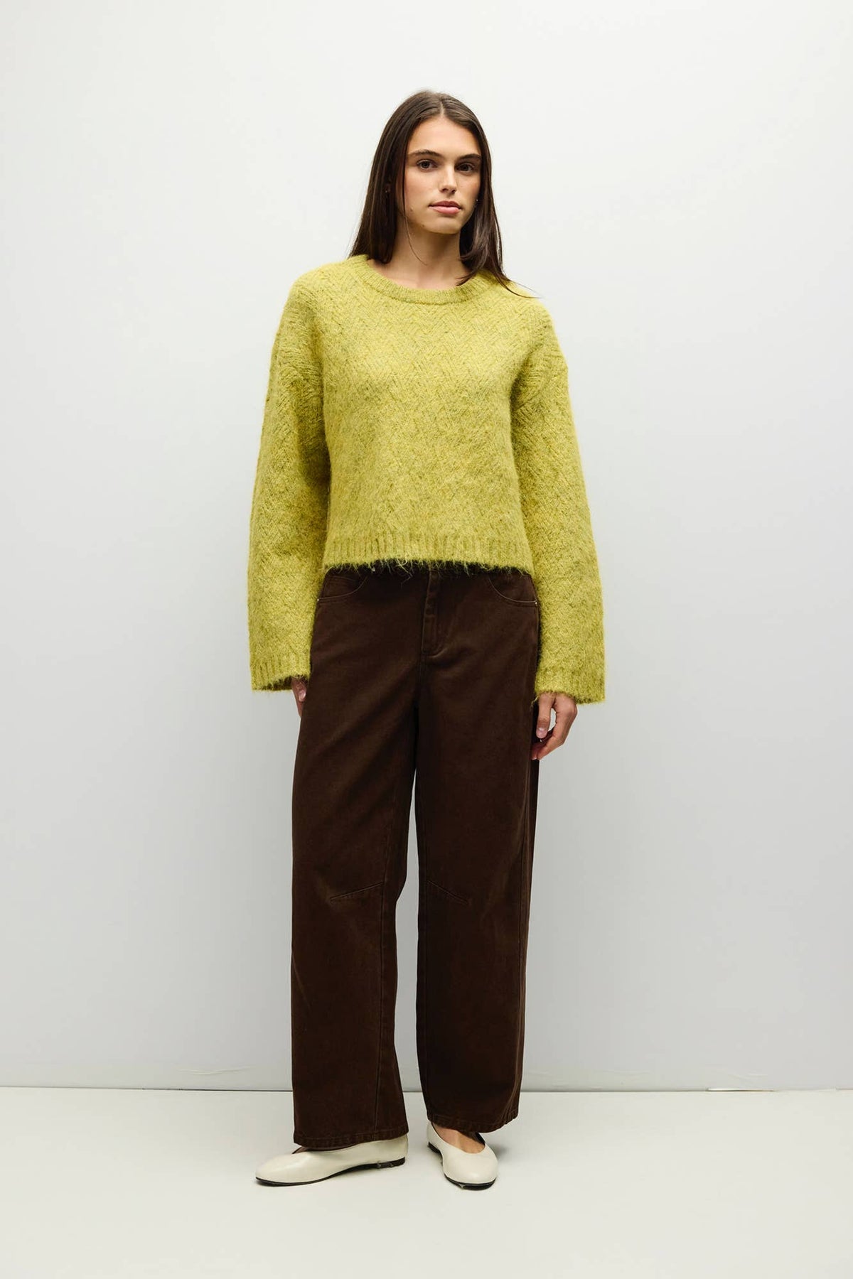 The Lila Sweater - Chartreuse