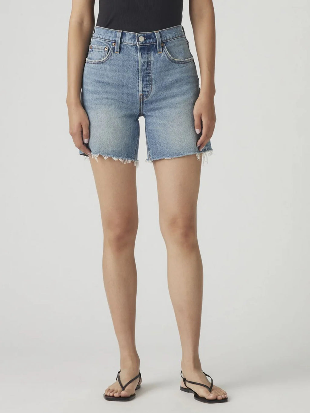 501 Mid Thigh Short - Ticked & Untied