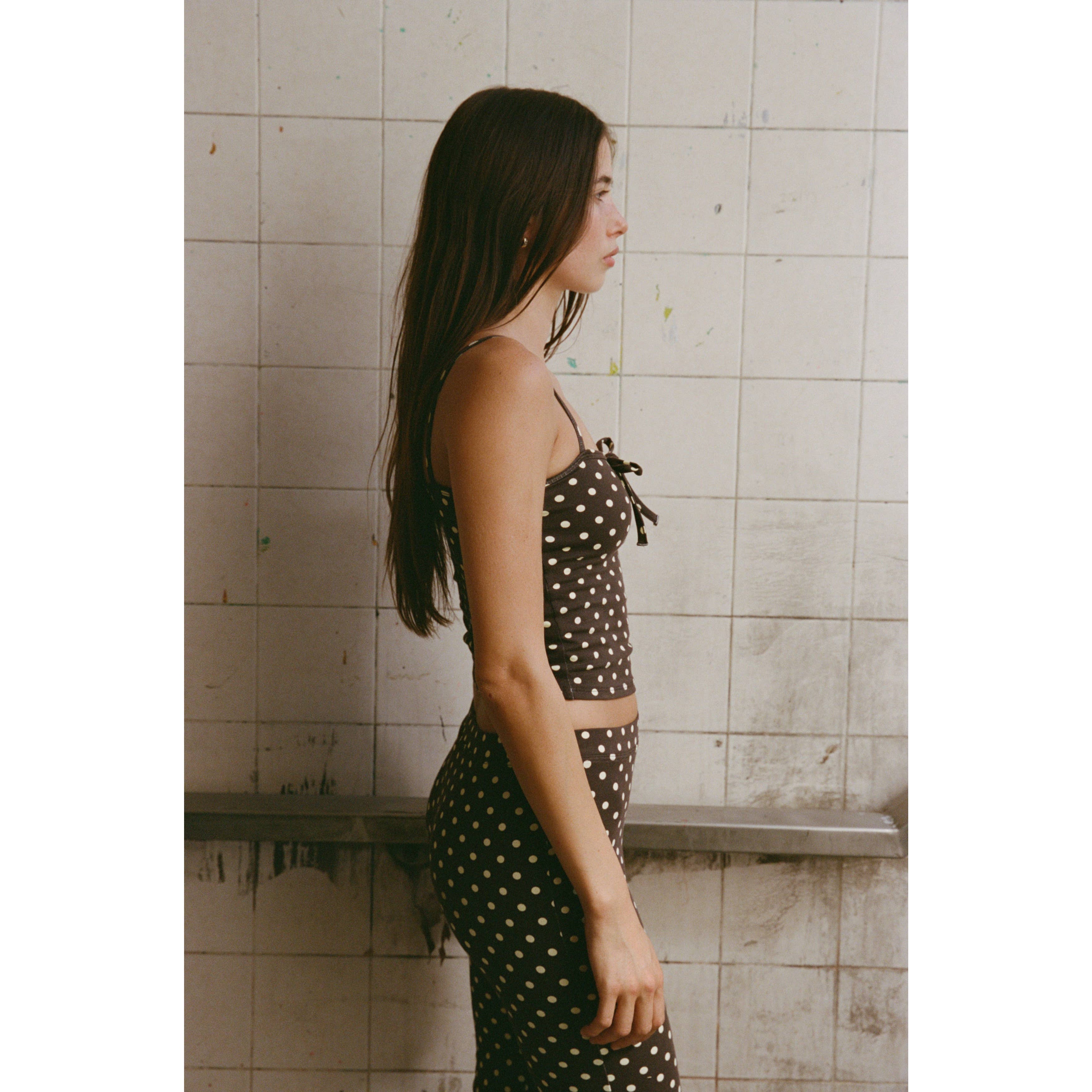 Tie Cami - Espresso Dot