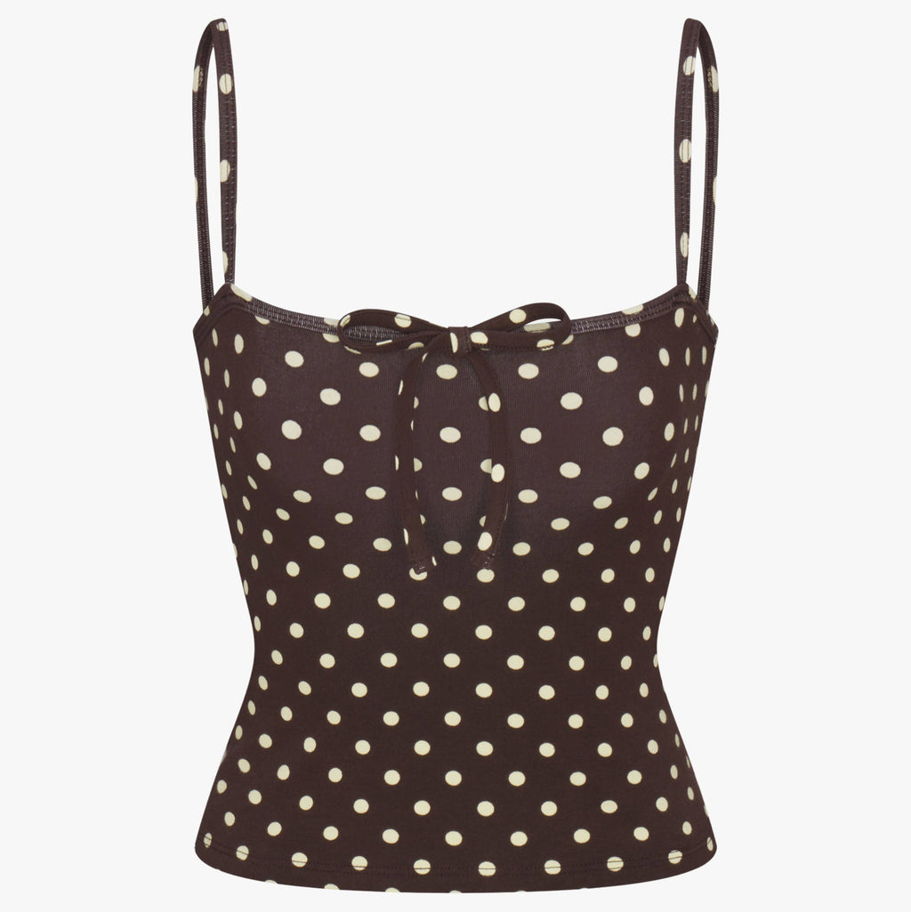 Tie Cami - Espresso Dot