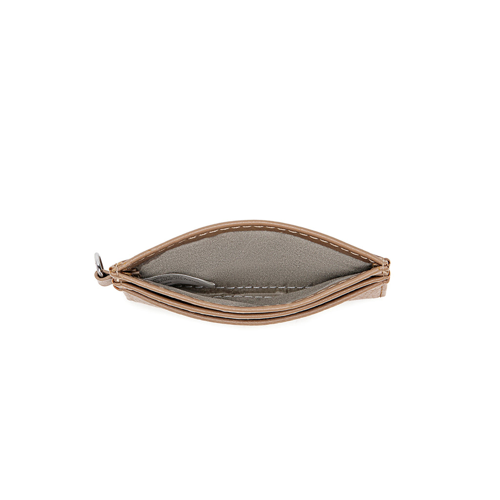 Alex Card Holder - Latte Pebbled