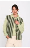 Green Stripe Knit Vest