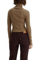 Moon Rib Turtleneck - A Plus Stripe Chai