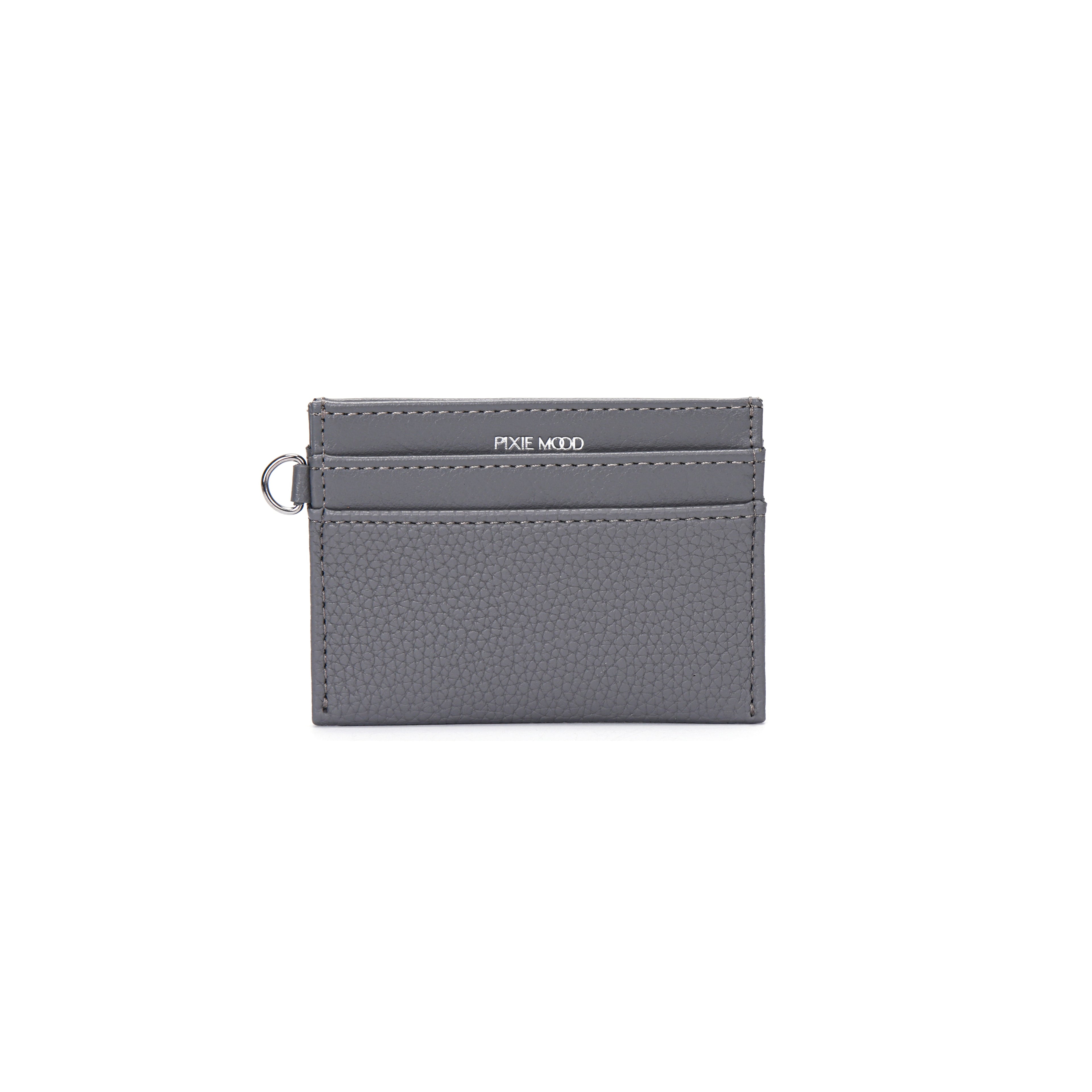 Alex Card Holder - Grey Pebbled
