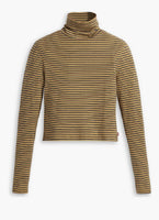 Moon Rib Turtleneck - A Plus Stripe Chai