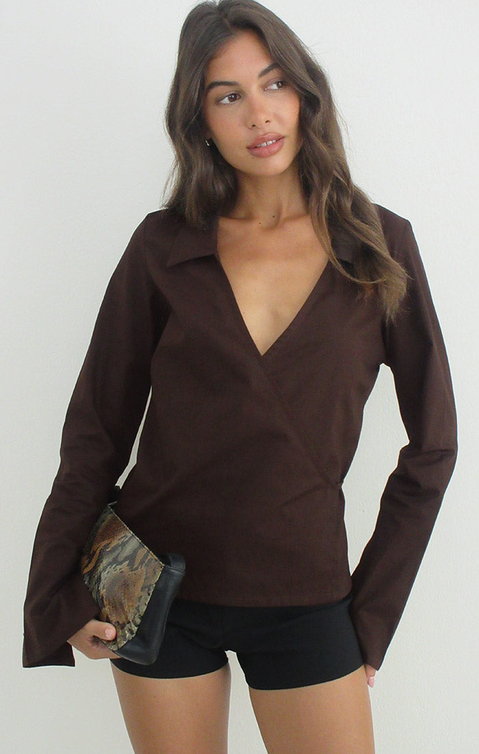 Ratko Shirt - Bitter Chocolate Poplin