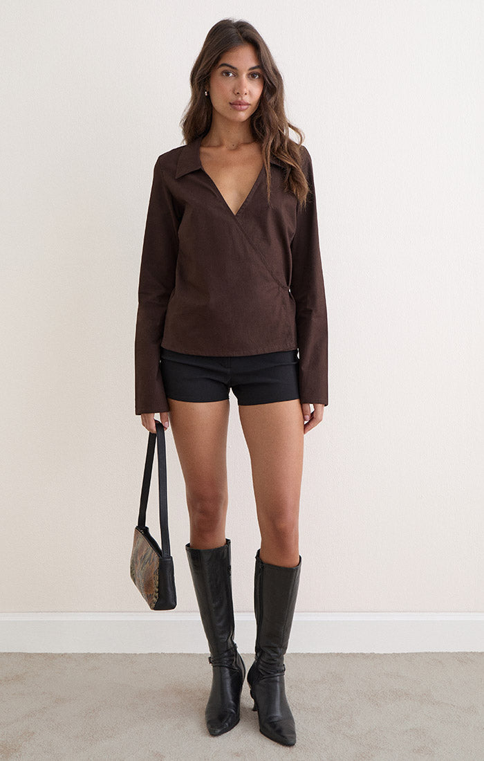 Ratko Shirt - Bitter Chocolate Poplin