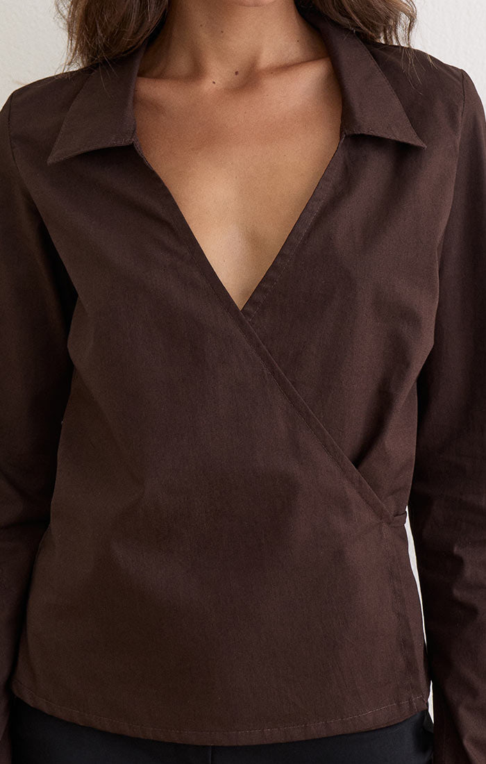 Ratko Shirt - Bitter Chocolate Poplin