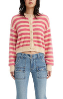 Cat Cardigan - Jenny Stripe Marzipan