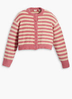 Cat Cardigan - Jenny Stripe Marzipan