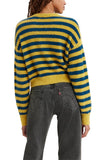 Cat Cardigan - Jenny Stripe Golden Olive