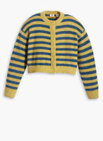 Cat Cardigan - Jenny Stripe Golden Olive