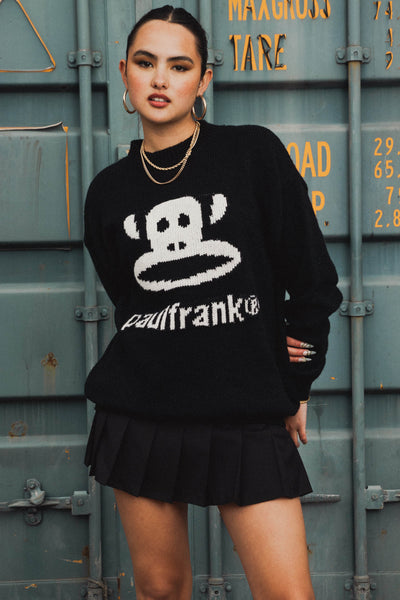 Daisy Street X Paul Frank Oversized Intarsia Jumper Julius Face Purr Clothing Calgary